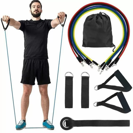11 in 1 Resistance Band for Home Workout Sessions Premium Quality Resistance Band for Body Shaping - Oshi.pk - Buy & Sell Online