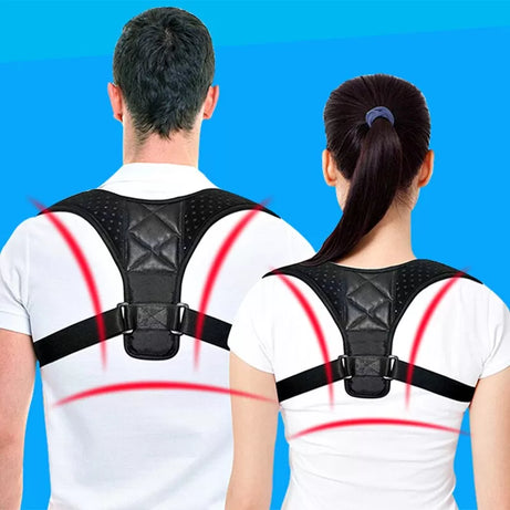 Adjustable Back Posture Corrector Clavicle Spine Back Shoulder Lumbar Brace Support Belt Posture Correction Prevents Slouching - Oshi.pk - Buy & Sell Online
