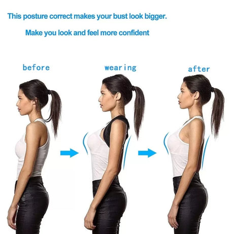 Adjustable Back Posture Corrector Clavicle Spine Back Shoulder Lumbar Brace Support Belt Posture Correction Prevents Slouching - Oshi.pk - Buy & Sell Online