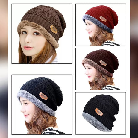 Pack of 2 – Best Quality Winter Warm Cap for Women - Oshi.pk - Buy & Sell Online