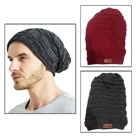 Pack of 2 – Best Quality Winter Warm Long Caps For Men - Oshi.pk - Buy & Sell Online
