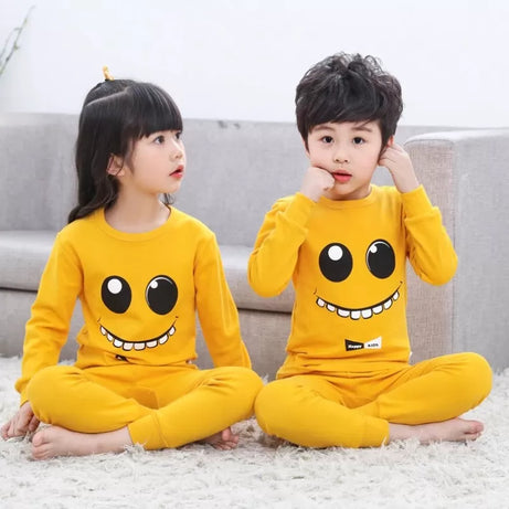 Baby Or Baba Yellow Smile Teeth print Kids Night Suit (KD-043) - Oshi.pk - Buy & Sell Online