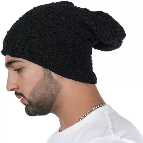 Best Quality Winter Warm Woolen Long Cap for Men - Oshi.pk - Buy & Sell Online
