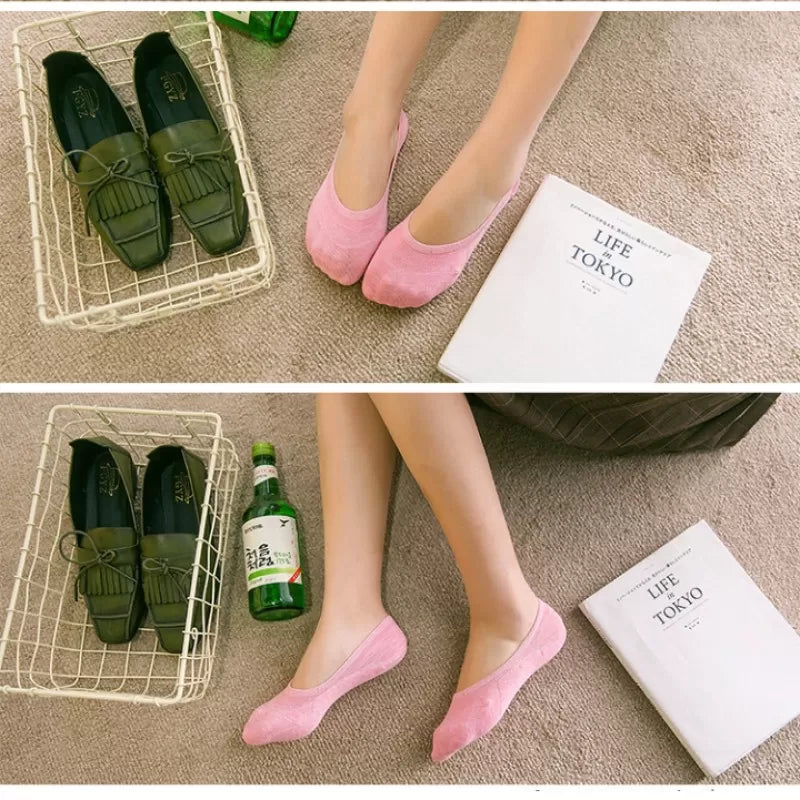 Pack of 04 – Imported Low Cut Soft Socks For Women - Oshi.pk - Buy & Sell Online