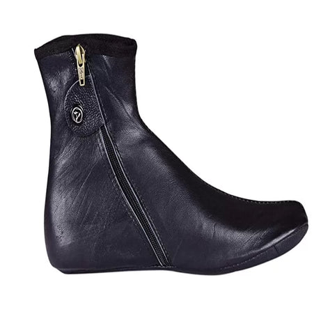 Rexine Winter Socks Zipper Halal Leather Ankle Socks Slippers For Woman - Oshi.pk - Buy & Sell Online