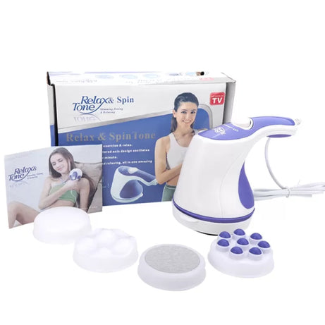 Relax Spin Tone Body Massager, (Purple & White)