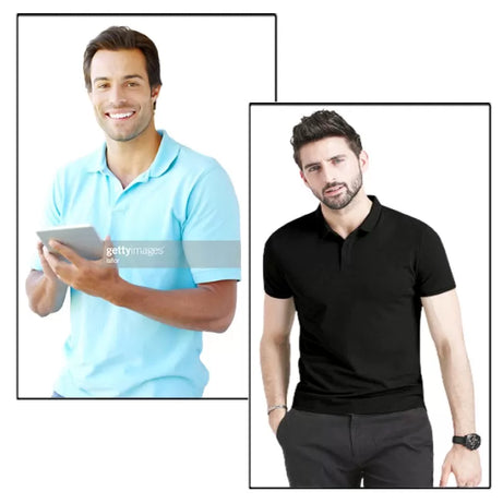 Pack of 2 - Best Quality Plain Short Sleeve Polo Shirts for Men/Boys - Oshi.pk - Buy & Sell Online