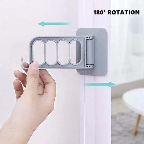 4 Hole Multi Function Strong Self-adhesive Wall Hanging Coat Hanger Hook (2 Pcs) - Oshi.pk - Buy & Sell Online