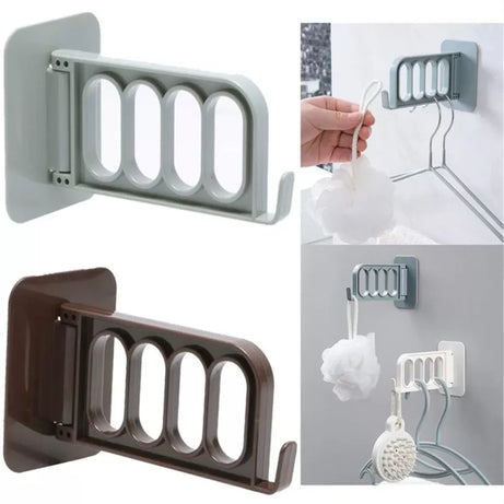 4 Hole Multi Function Strong Self-adhesive Wall Hanging Coat Hanger Hook (2 Pcs) - Oshi.pk - Buy & Sell Online