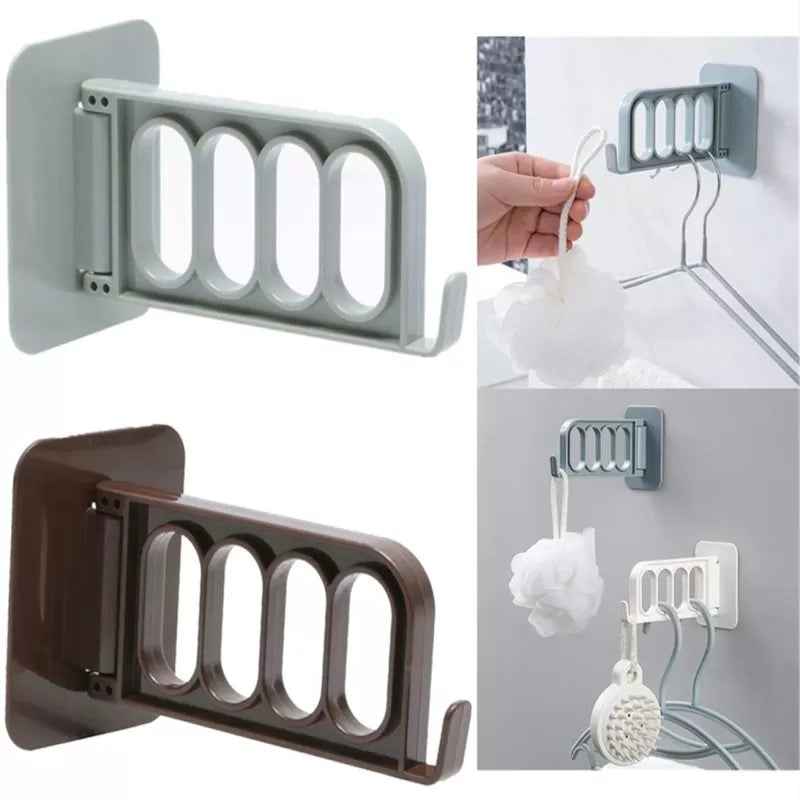 4 Hole Multi Function Strong Self-adhesive Wall Hanging Coat Hanger Hook (2 Pcs) - Oshi.pk - Buy & Sell Online