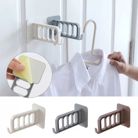 4 Hole Multi Function Strong Self-adhesive Wall Hanging Coat Hanger Hook (2 Pcs) - Oshi.pk - Buy & Sell Online