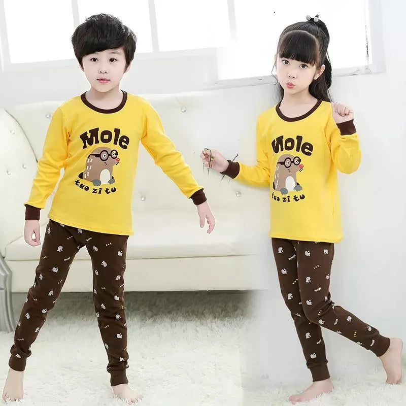 Baby Or Baba Yellow and Grey Mole print Kids Night Suit (KD-053) - Oshi.pk - Buy & Sell Online