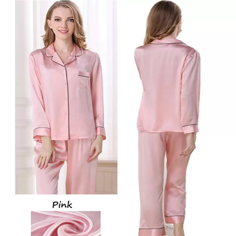 Silk Night Suit For Women (Pink) (Design-2) - Oshi.pk - Buy & Sell Online