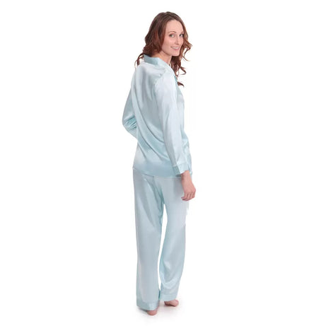 Silk Night Suit For Women (Sky Blue)