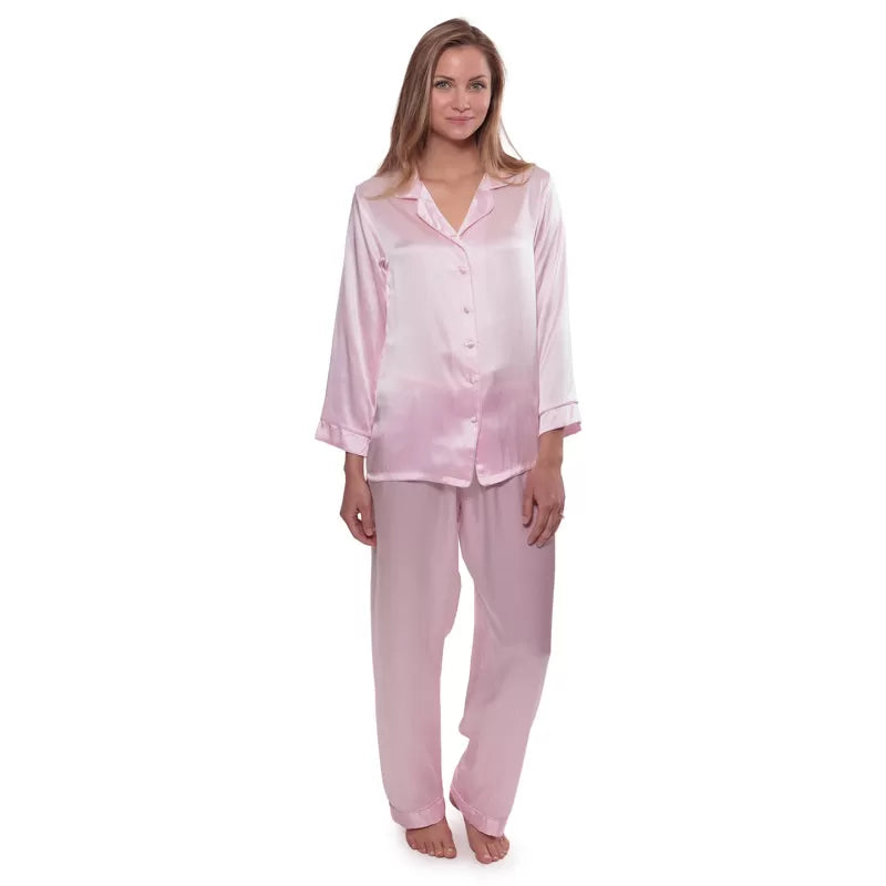 Silk Night Suit For Women (Pink) - Oshi.pk - Buy & Sell Online