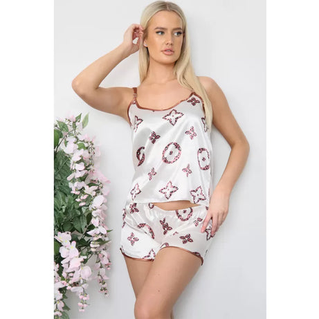 Digital print silky satin Night wear Cami set for women (Design-10) - Oshi.pk - Buy & Sell Online