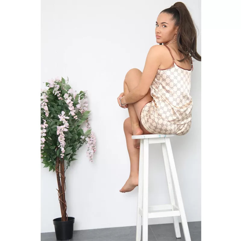 Digital print silky satin Night wear Cami set for women (Design-14) - Oshi.pk - Buy & Sell Online