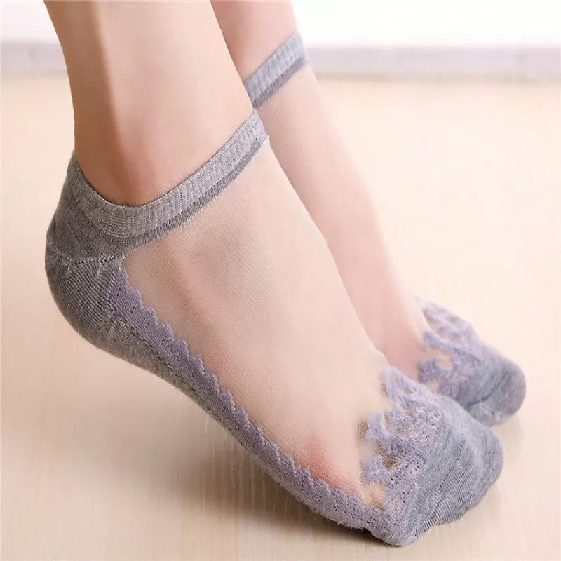 4 Pairs– Imported Net Fancy Ankle Socks for Women - Oshi.pk - Buy & Sell Online