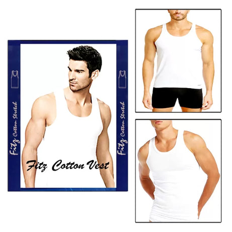 Pack of 3 – Branded Cotton Luxury Sleeveless Vest for Men