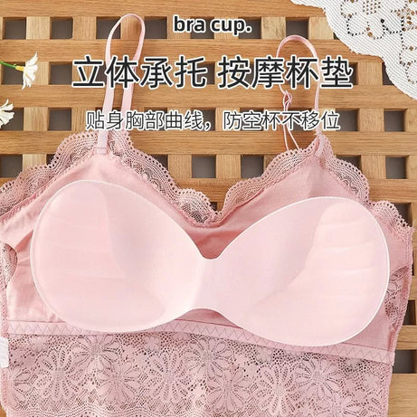 Front Closure Wire Free Bra Push Up Lace Bra Women - Oshi.pk - Buy & Sell Online