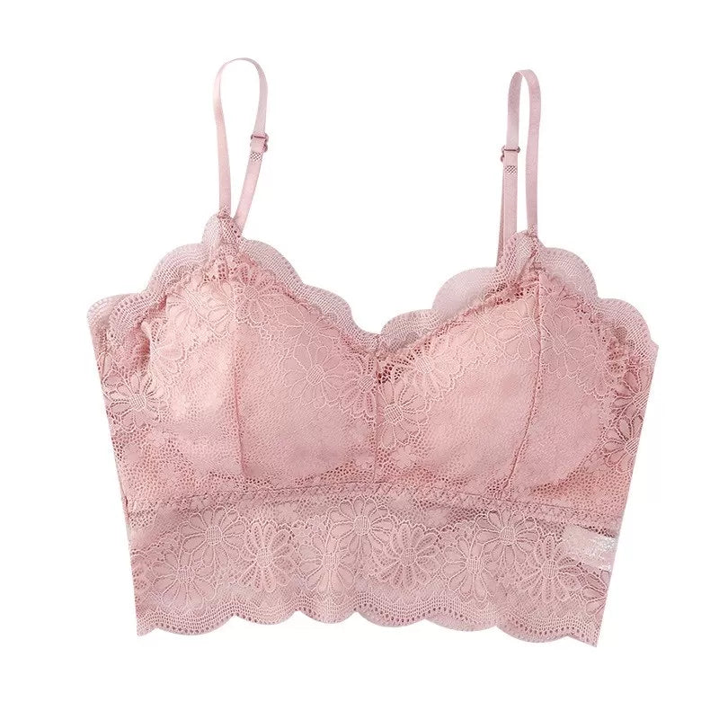 Front Closure Wire Free Bra Push Up Lace Bra Women - Oshi.pk - Buy & Sell Online