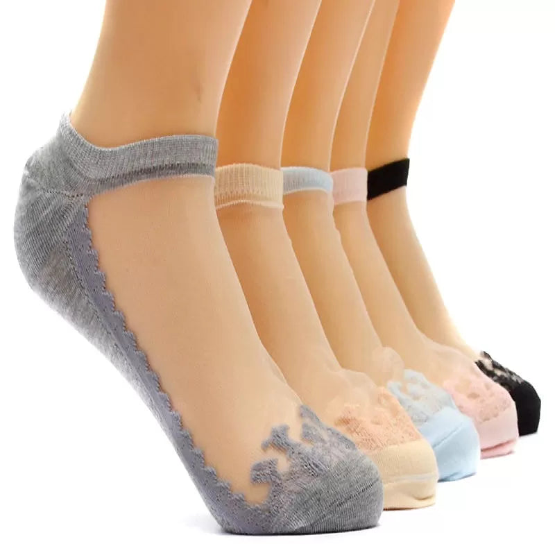 4 Pairs– Imported Net Fancy Half Socks for Women - Oshi.pk - Buy & Sell Online