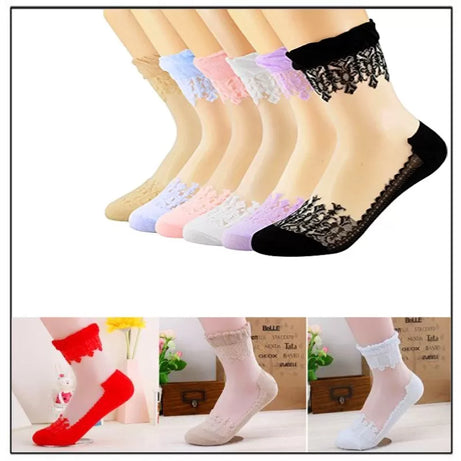 4 Pairs– Imported Net Fancy Full Socks for Women - Oshi.pk - Buy & Sell Online