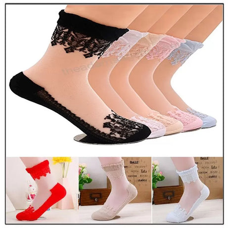 4 Pairs– Imported Net Fancy Full Socks for Women - Oshi.pk - Buy & Sell Online