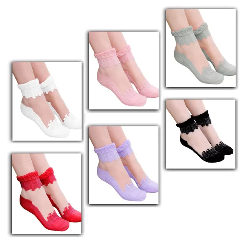 4 Pairs– Imported Net Fancy Full Socks for Women - Oshi.pk - Buy & Sell Online