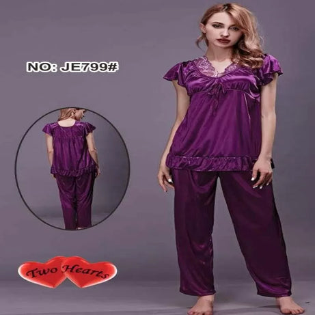 Pack of 1 - Silk Satin Nighty Suit For Women - Oshi.pk - Buy & Sell Online