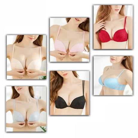 1 x - Imported Front Open Padded Bras & Penty Set For Women/Girls