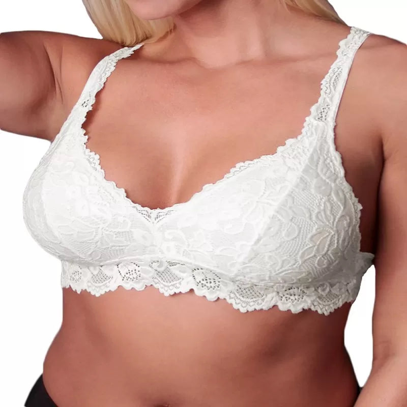 Pack of 1 - Imported Fancy Embroidered Net Comfort Fabric Bra for Women/Girls - Oshi.pk - Buy & Sell Online