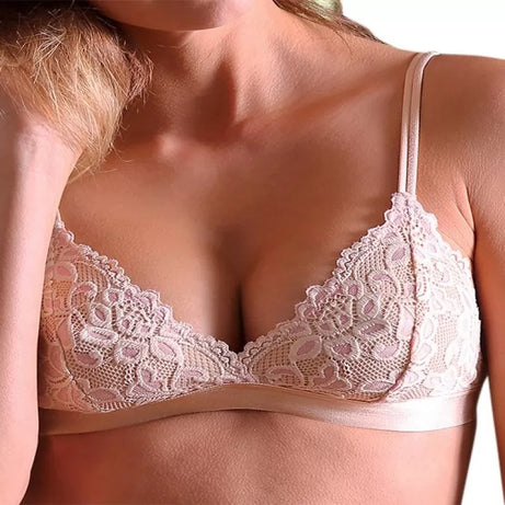 Pack of 1 - Imported Fancy Embroidered Net Comfort Fabric Bra for Women/Girls - Oshi.pk - Buy & Sell Online