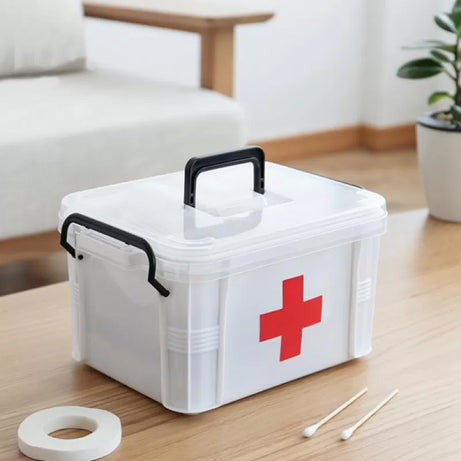 First Aid Transparent Plastic Medicine Pills Storage Box Organizer - Oshi.pk - Buy & Sell Online