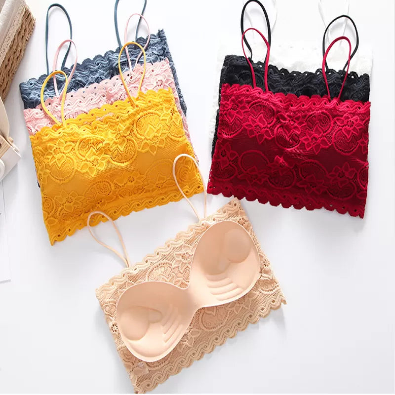 Sexy Chest Wrap Lace Sport Teenage Bra Top Bottom Non-Steel Ring - Oshi.pk - Buy & Sell Online