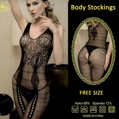 Women Sexy Lingerie Dress Stretchable And Transparent Net Stocking For Full Body (D-1) - Oshi.pk - Buy & Sell Online