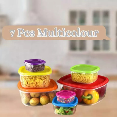 7 pcs food boxes multi colour - Oshi.pk - Buy & Sell Online