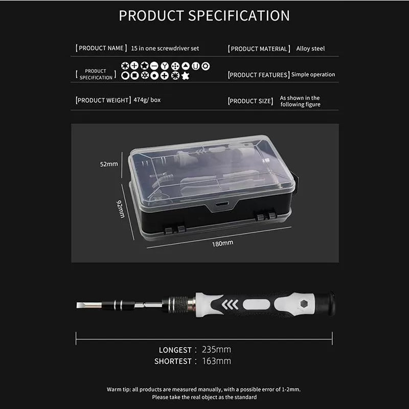 115 in 1 mobile phone glasses tablet clock repair tool kit mini magnetic precision screwdriver set - Oshi.pk - Buy & Sell Online