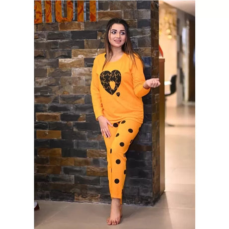 Printed Cotton Ladies Sleep Dress Night Wear With Shirt And Trouser (Design-169) - Oshi.pk - Buy & Sell Online