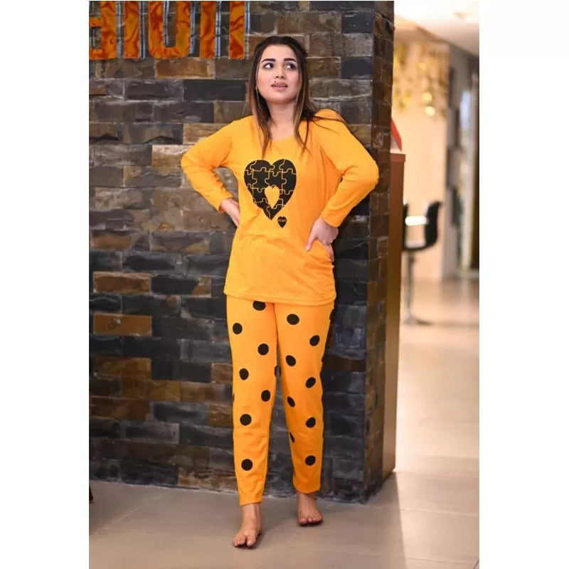 Printed Cotton Ladies Sleep Dress Night Wear With Shirt And Trouser (Design-169) - Oshi.pk - Buy & Sell Online