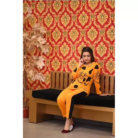 Printed Cotton Ladies Sleep Dress Night Wear With Shirt And Trouser (Design-171) - Oshi.pk - Buy & Sell Online