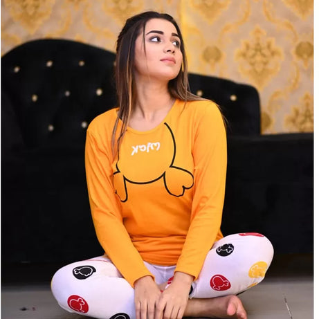 Printed Cotton Ladies Sleep Dress Night Wear With Shirt And Trouser (Design-173) - Oshi.pk - Buy & Sell Online