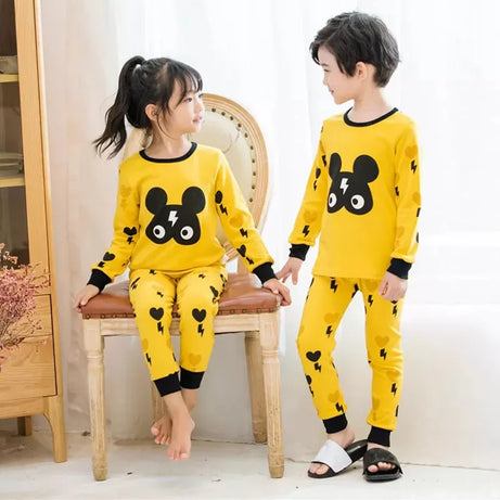 Baby Or Baba Yellow Thunder Mouse print Kids Night Suit (KD-075) - Oshi.pk - Buy & Sell Online