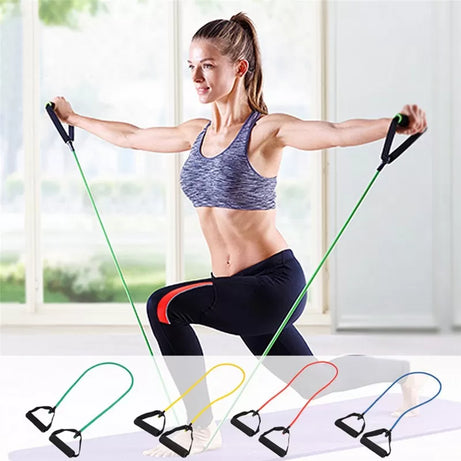Pack of 3- Resistance Band Pull Rope Elastic for fitness Yoga Rubber Tensile Band Workout Pull Rope Expander Stretch Training For women - Oshi.pk - Buy & Sell Online