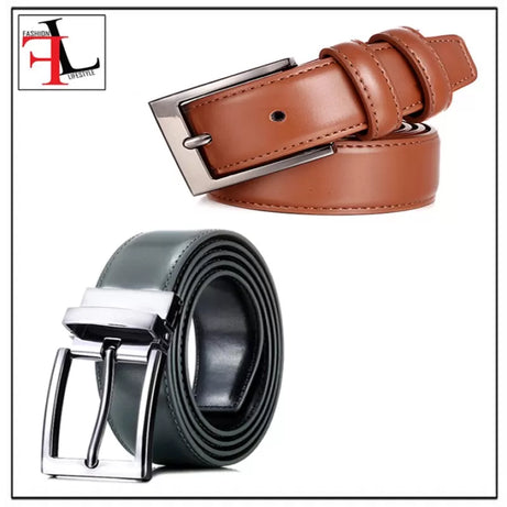 Pack of 1- 2 in 1 Double Sided Black and Brown Best Quality Leather Belt for Men/Boys - Oshi.pk - Buy & Sell Online