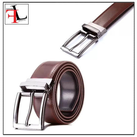 Pack of 1- 2 in 1 Double Sided Black and Brown Best Quality Leather Belt for Men/Boys - Oshi.pk - Buy & Sell Online