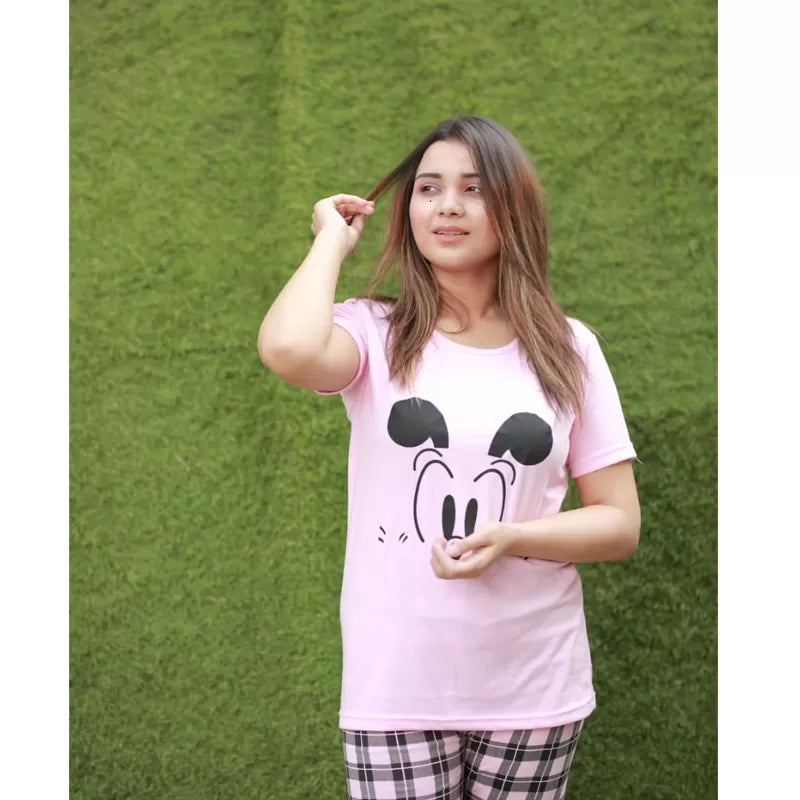 Printed Cotton Ladies Sleep Dress Night Wear With Shirt And Trouser (Design-181) - Oshi.pk - Buy & Sell Online