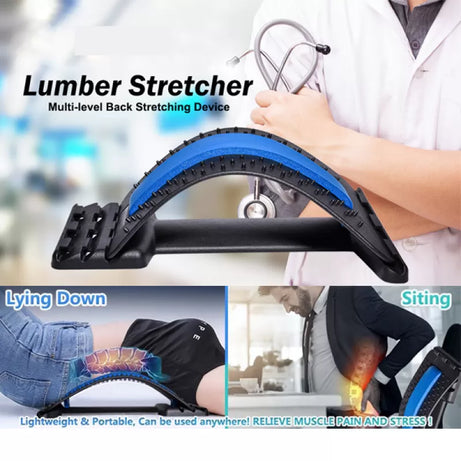 Back Stretching Device,Back Massager for Bed & Chair & Car,Multi-Level Lumbar Support Stretcher Spinal, Lower and Upper Muscle Pain Relief - Oshi.pk - Buy & Sell Online