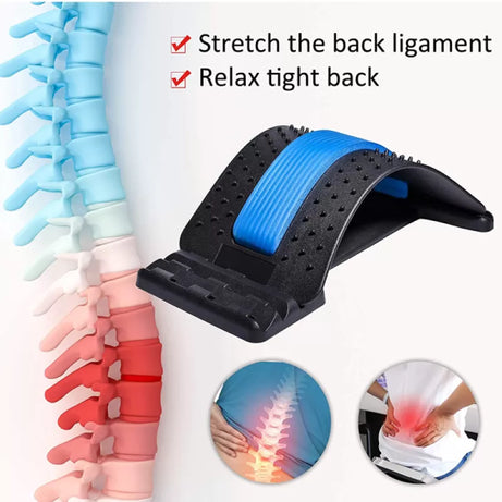 Back Stretching Device,Back Massager for Bed & Chair & Car,Multi-Level Lumbar Support Stretcher Spinal, Lower and Upper Muscle Pain Relief - Oshi.pk - Buy & Sell Online