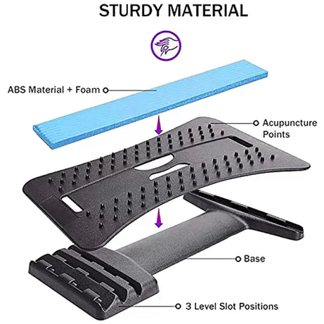Back Stretching Device,Back Massager for Bed & Chair & Car,Multi-Level Lumbar Support Stretcher Spinal, Lower and Upper Muscle Pain Relief - Oshi.pk - Buy & Sell Online